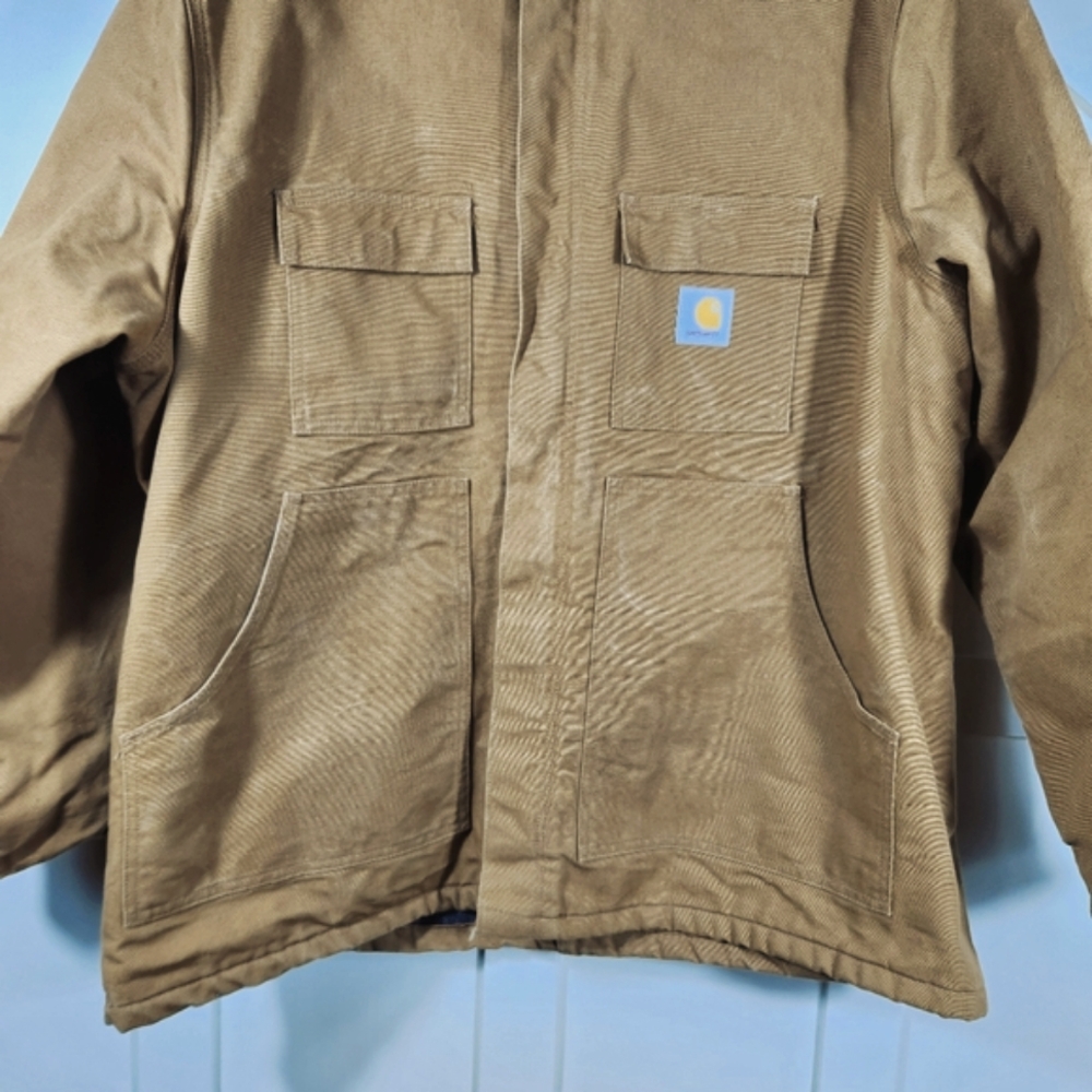 Carhartt VTG "Traditional Duck Utility Coat" Blanket Lined Tan Mens Size XXL 2XL - Picture 2 of 8